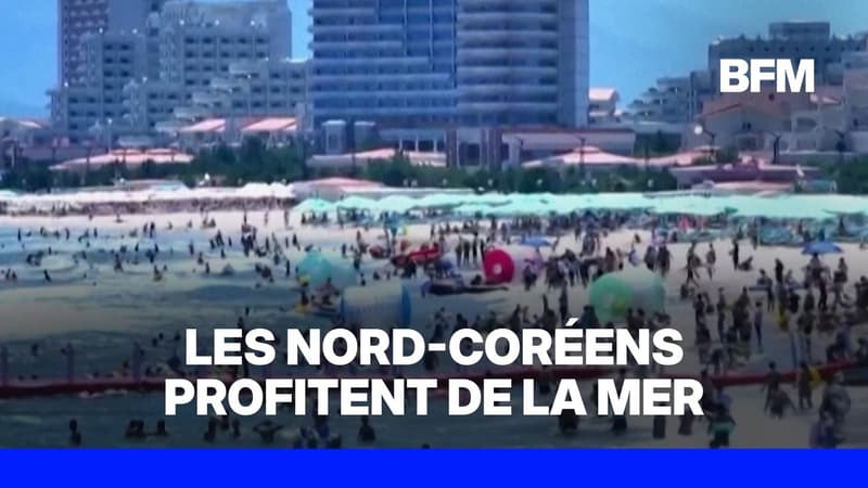 Corée du Nord: les médias d'État diffusent de rares images de plages bondées