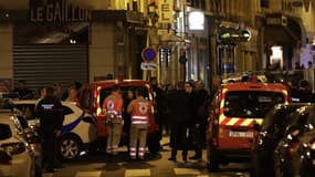 Anne Hidalgo sur les lieux du drame samedi soir dans le quartier de l'Opéra. 