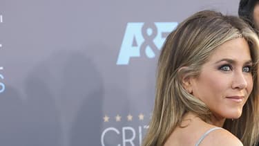 Jennifer Aniston et son mari Justin Theroux, en janvier 2016.