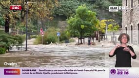  Crues en Ardèche: le centre-ville d'Annonay inondé 