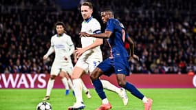 Ousmane Dembélé lors du match PSG-PSV en Ligue des champions, à Paris le 22 octobre 2024