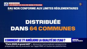 Seine-et-Marne: 64 communes ne reçoivent pas une eau "conforme aux limites réglementaires"