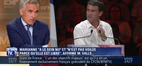 "Marianne a le sein nu, elle n'est pas voilée parce qu'elle est libre", affirme Manuel Valls (1/2)