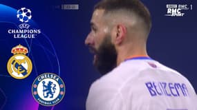 Real Madrid - Chelsea : Benzema proche d'égaliser mais sa frappe frôle la barre