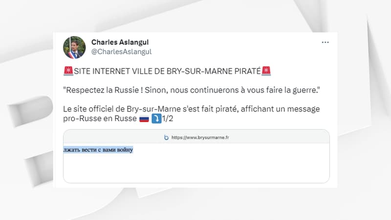 Le maire de Bry-sur-Marne s'est exprimé sur le piratage du site Internet.