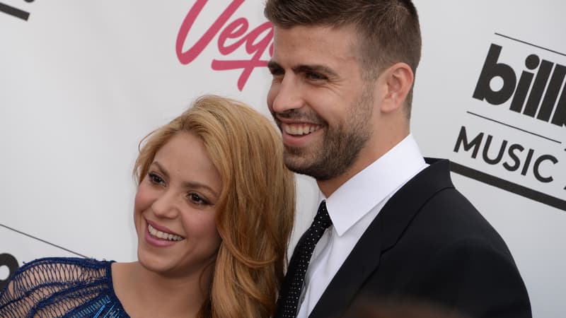 Le couple Shakira- Gerard Piqué le 18 mai 2014 à Las Vegas