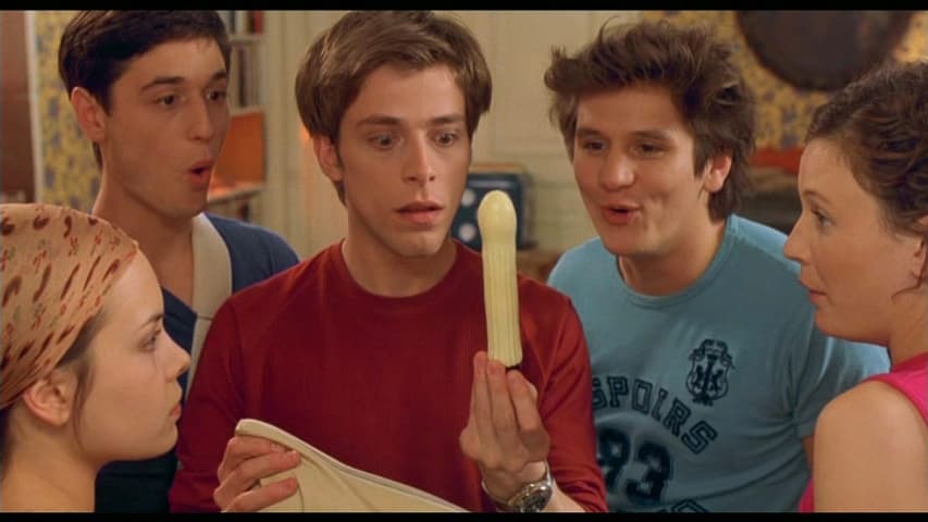 Armelle Deutsch, Jérémie Elkaïm, Julien Baumgartner, Matthias Van Khache et Virginie Lanoue dans "Sexy Boys"