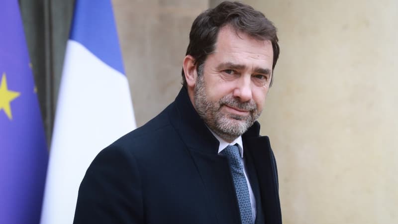 Christophe Castaner dans la cour de l'Elysée, le 4 mars 2020