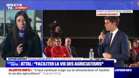 Le Premier ministre Gabriel Attal promet de "faciliter la vie" des agriculteurs