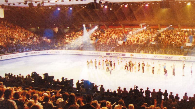 La patinoire du Palais des expositions de Nice lors des Mondiaux 2000