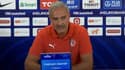 Le coach assistant de la Turquie en conférence de presse à l'Eurobasket, le 4 septembre 2022