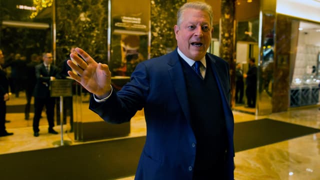 Al Gore dans la Trump Tower, le 5 décembre.