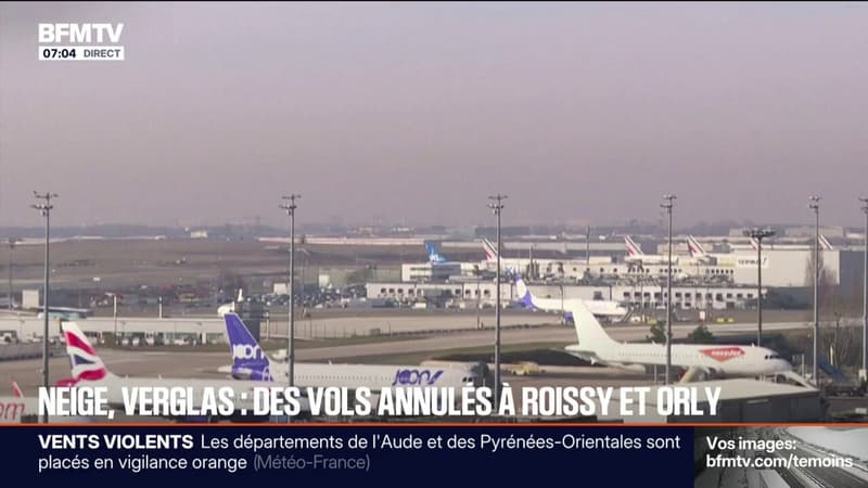 À cause des chutes de neige à venir, l'aviation civile réduit de 30% les vols à Roissy et 20% à Orly