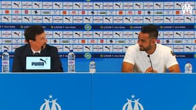 Pablo Longoria avec Dimitri Payet, à Marseille le 21 juillet 2023