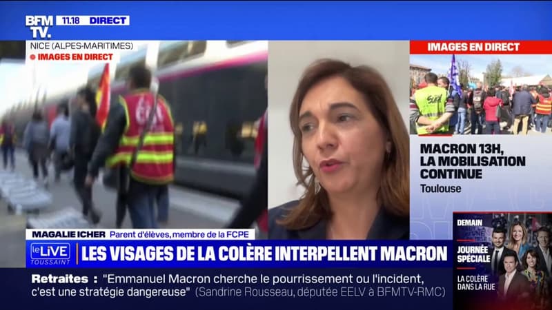Magalie Icher (FCPE) invite Emmanuel Macron 