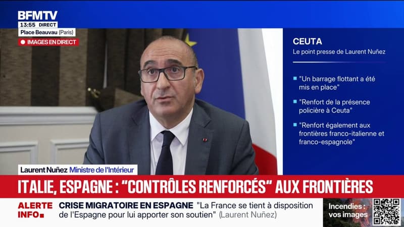 Crise migratoire à Ceuta: "Tous les pays convergent pour dire qu'il faut renforcer notre lutte contre les réseaux de passeurs", affirme le ministre de l'Intérieur, Laurent Nuñez