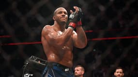 Ciryl Gane après sa victoire sur Serghei Spivav à l'UFC Paris en septembre 2023