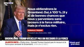 Donald Trump n'exclut pas un recours "à la force militaire" pour annexer le Groenland