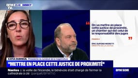 Katia Dubreuil après l'interview de Dupond-Moretti: "Sur la justice de proximité, on est un peu dubitatifs"