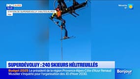 Superdévoluy : 240 skieurs évacués par hélicoptère