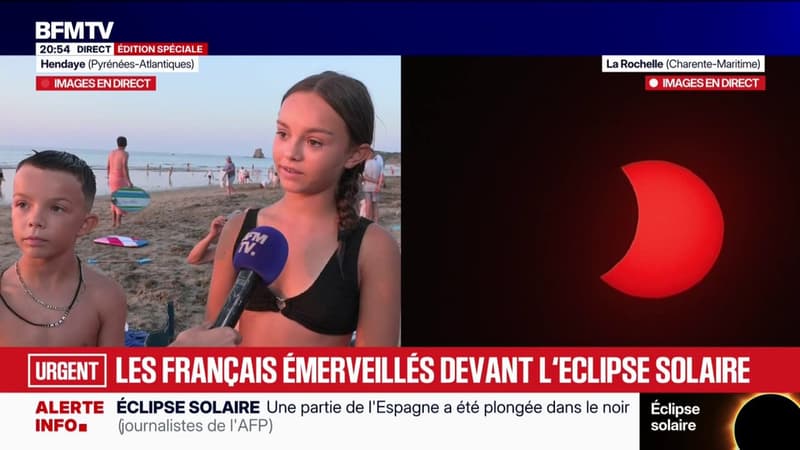 "C'était magique": l'émotion des spectateurs présents à Hendaye après l'éclipse solaire