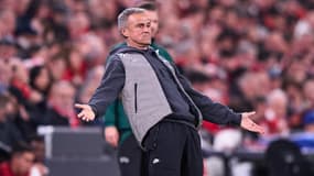 Luis Enrique pendant un match du PSG à Bilbao, le 10 décembre 2025