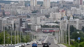 Vue générale de la ville russe de Belgorod, à environ 40 km de la frontière avec l'Ukraine, le 27 mai 2023.