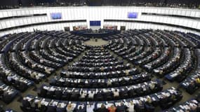 Vote des députés européens lors d'une session parlementaire à Strasbourg, le 26 mars 2019