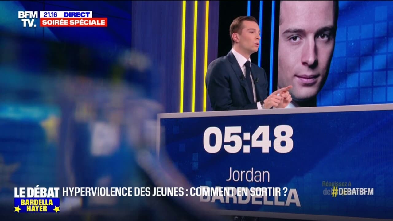Jordan Bardella: "Tous les Français voient qu'il y a un lien statistique entre l'immigration anarchique et l'insécurité" #débatBFMTV