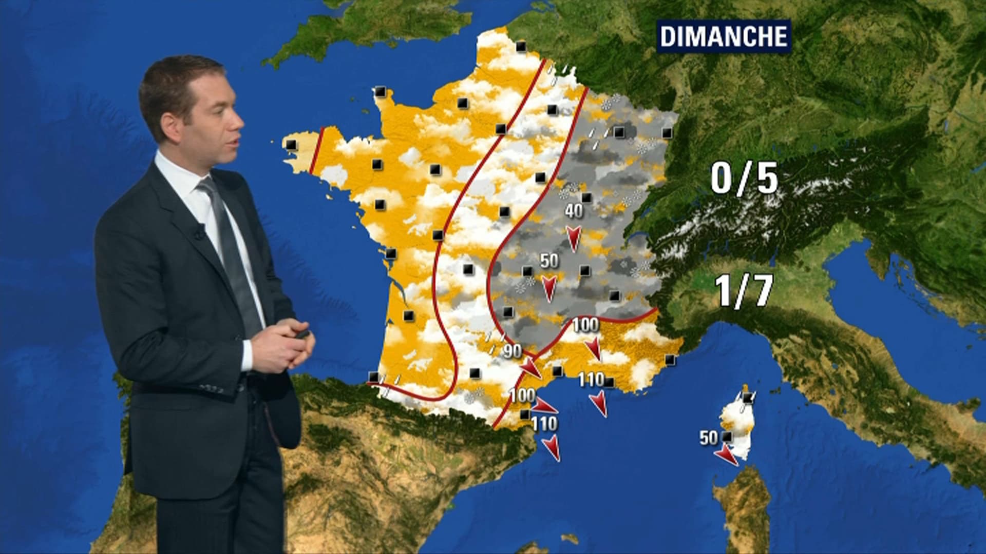 La météo pour dimanche