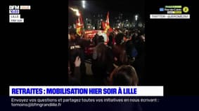 Retraites: un rassemblement spontané à Lille contre la réforme