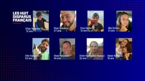 Les huit Français toujours disparus ou otage après les attaques terroristes du Hamas du 7 octobre 2023.
