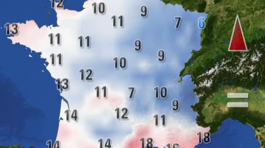 Les températures de ce vendredi 17 novembre l'après-midi 