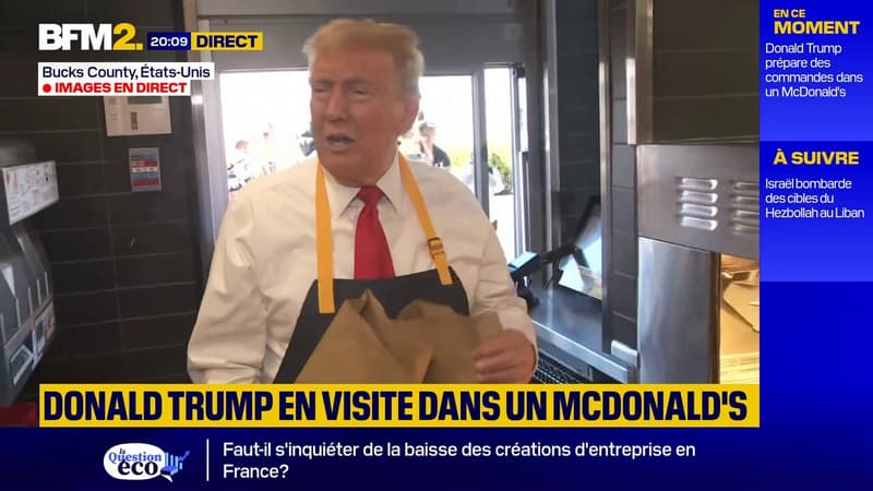 Donald Trump prépare des frites aux journalistes américains