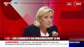 "Ça ne mérite pas d'être virée": Marine Le Pen réagit aux propos de la candidate RN sur son "ophtalmo juif" et son "dentiste musulman"