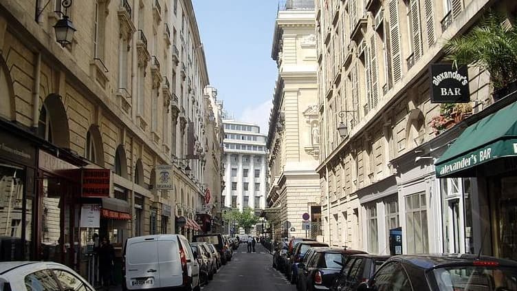 La rue de Marivaux, dans le 2e arrondissement