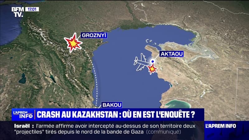 Crash d'avion au Kazakhstan: ce que l'on sait, après les excuses de Vladimir Poutine