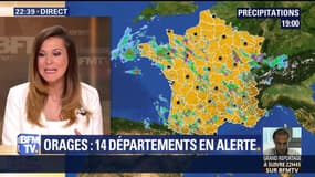 Orages : 14 départements en vigilance orange