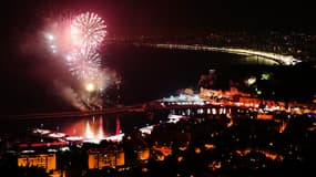 Un feu d'artifice tiré à Nice, le 8 juin 2019 lors de la "fête du port"
