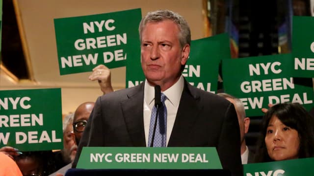 Bill de Blasio lors d'un discours le le 13 mai 2019