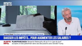 Baisse d'impôts en faveur du travail: "Nous considérons qu'il faut augmenter le salaire brut", indique Romain Pitelet (CGT Cheminots)