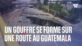 Un gouffre se forme au milieu d'une route au Guatemala après de fortes pluies