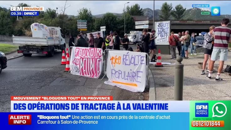 La Valentine : pas de blocage mais des opérations de tractages et des ralentissements. 
