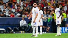 Rayan Cherki a été impliqué sur trois buts face à l'Espagne en Ligue des nations, le 5 juin 2025. 