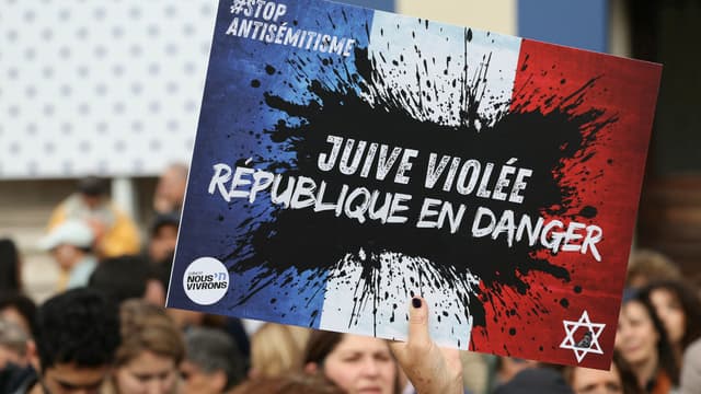 Rassemblement contre l'antisémitisme après le viol d'une juive de 12 ans, le 19 juin 2024 à Paris