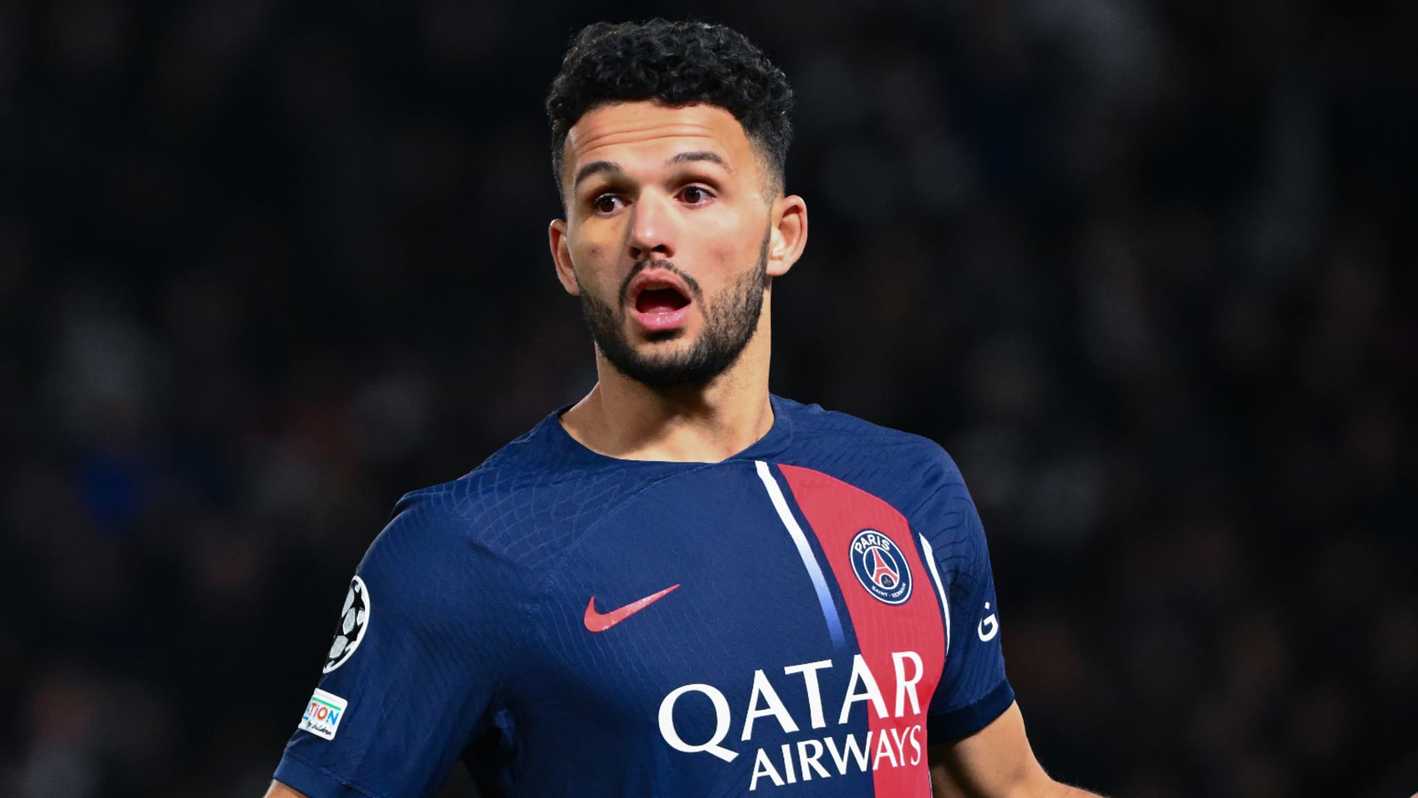 Gonçalo Ramos bouché bée lors de PSG-Newcastle, novembre 2023