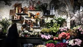 Chez un fleuriste, le 24 décembre 2020 à Paris (photo d'illustration).