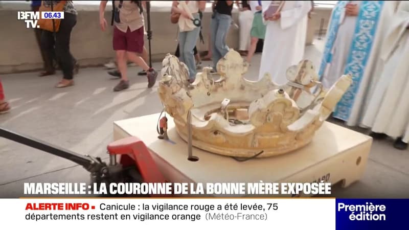 Marseille: la couronne de la bonne mère exposée