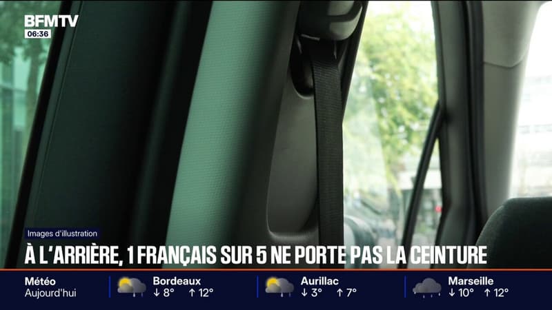 À l'arrière d'une voiture, un Français sur cinq ne porte pas la ceinture de sécurité, selon une étude