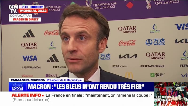 Emmanuel Macron « très fier » de l’équipe de France